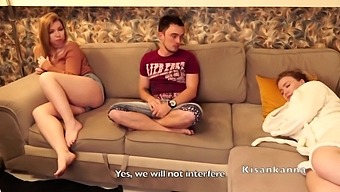 Russian Amateur'S First Threesome Experience With Exclusive Access