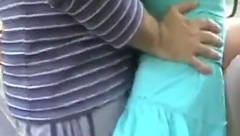Public Handjob On Bus