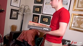 Mature Redhead Gets Tips In The Form Of Orgasms