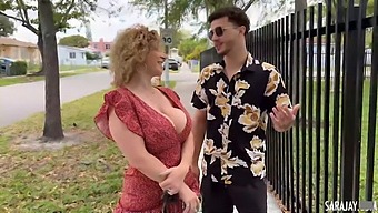 Sara Jay, A Voluptuous Cougar, Gets Drilled By A Stud With A Massive Member.