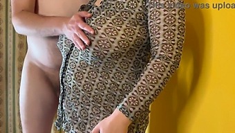 My Busty Wife, With A Shaved Pussy, Allows Me To Ejaculate Inside Her For Potential Conception - Viewed From The Side